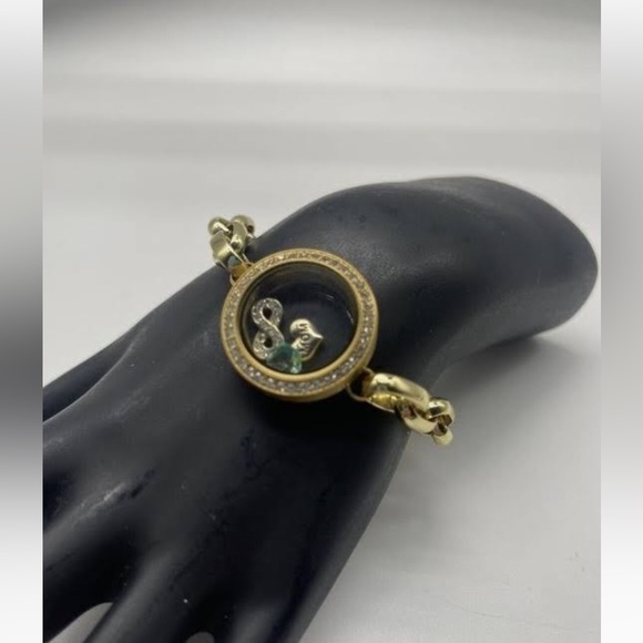 Gold Link Locket 4 Over The Heart Chain & Bracelet - Picture 8 of 9